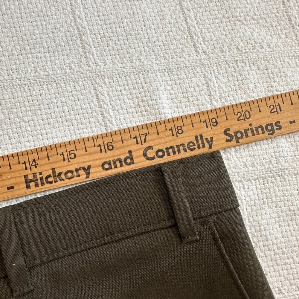 VTG Levi's Action Slacks 38x30 Olive Green Brown Made USA Dress Pants Grandpa